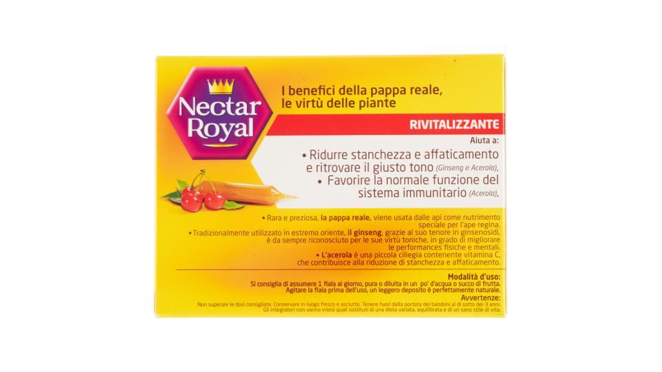 Nectar Royal Pappa reale + ginseng + acerola Rivitalizzante 10 fiale