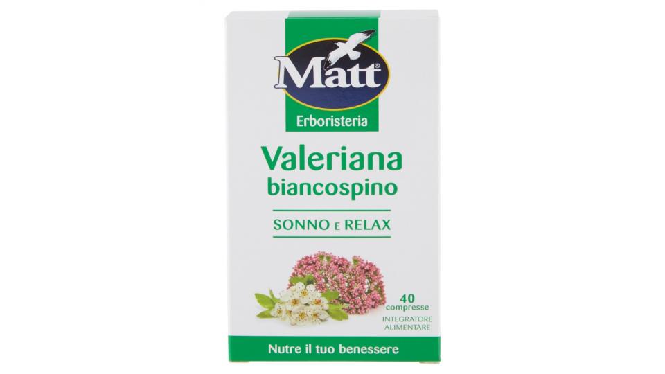 Matt&diet Erboristeria Valeriana biancospino 40 compresse
