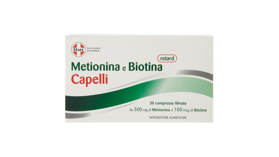 Matt Divisione Pharma Metionina e Biotina capelli retard 30 compresse
