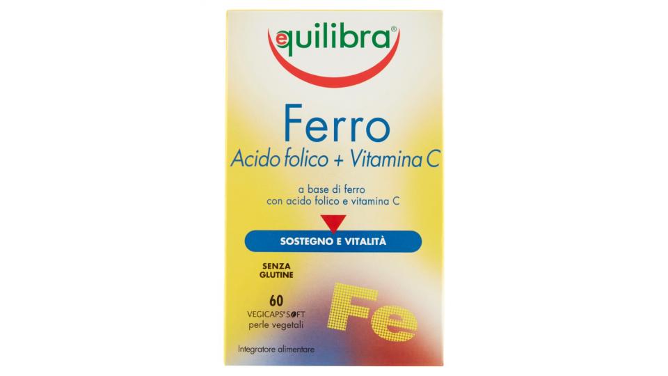 Equilibra Ferro Vitamina C + Acido folico 60 vegicaps® perle vegetali