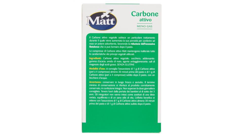 Matt&diet Erboristeria Carbone attivo vegetale 75 compresse