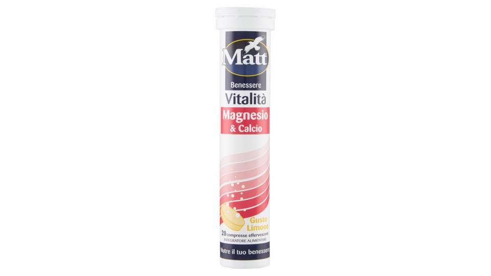 Matt&diet Vitalità Magnesio & Calcio 20 compresse effervescenti
