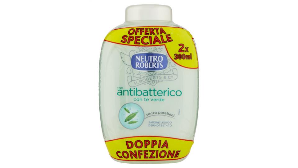 Neutro Roberts con antibatterico Sapone Liquido Dermotestato Duetto Ricarica