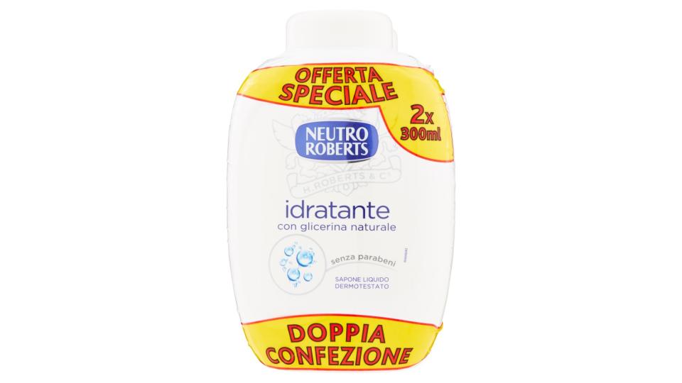 Neutro Roberts idratante con glicerina naturale Sapone Liquido Dermotestato