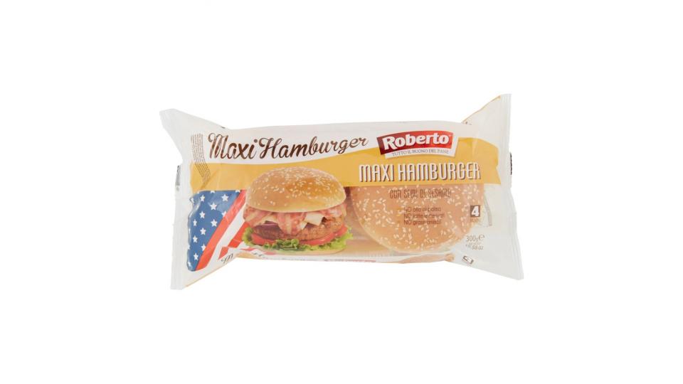 Roberto Maxi Hamburger con semi di sesamo 4 Panini