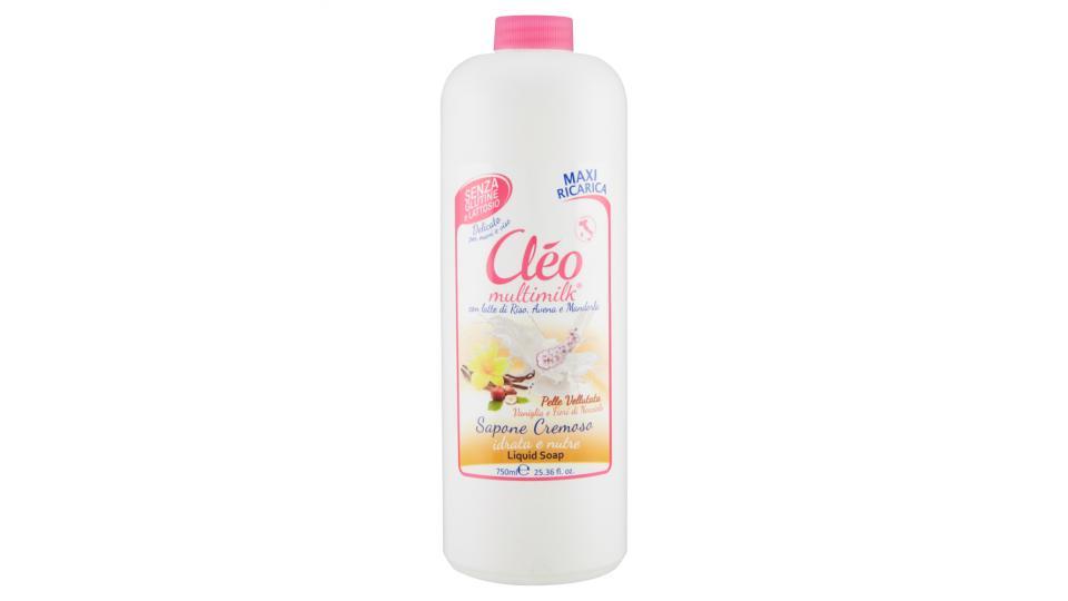 Cléo Multimilk Sapone Cremoso Vaniglia e Fiori di Nocciolo