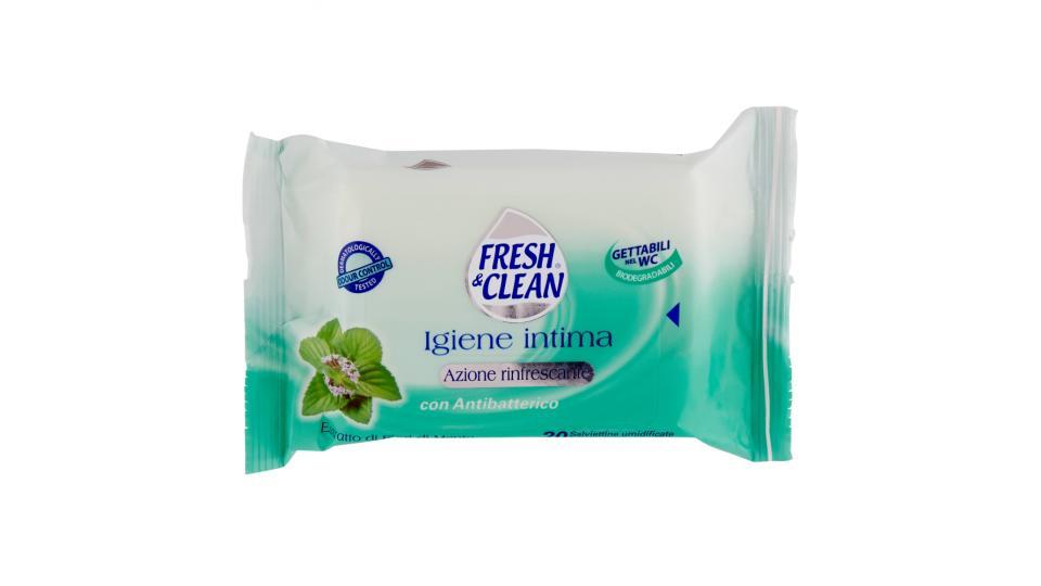 Fresh & Clean Igiene intima Azione rinfrescante con Antibatterico Salviettine umidificate