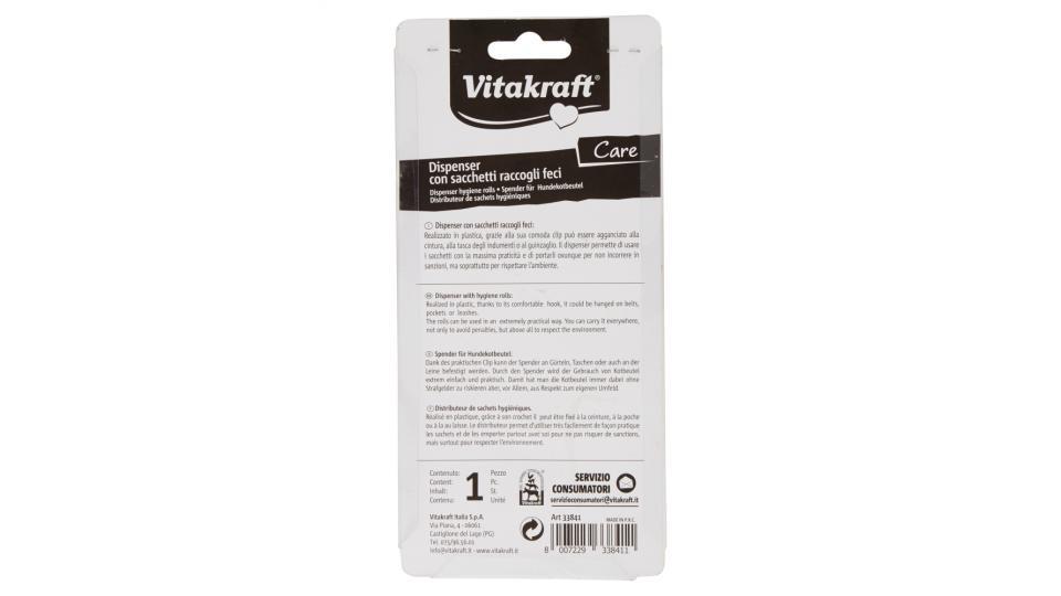 Vitakraft Care Dispenser con sacchetti raccogli feci