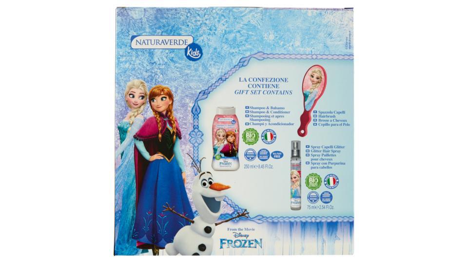 Naturaverde Kids Gift Set Disney Frozen Shampoo&Balsamo 250ml +Spray Capelli Glitter