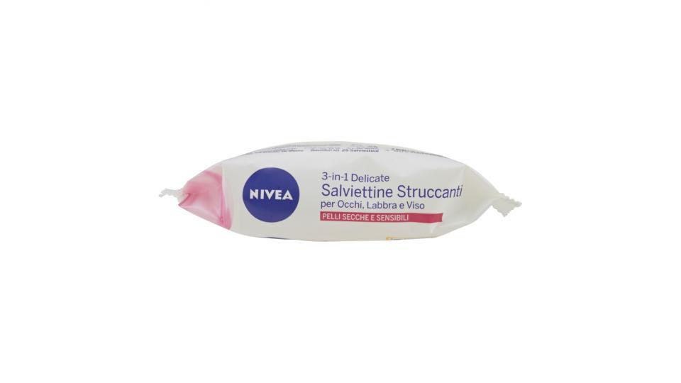 Nivea Salviettine Struccanti 3-in-1 Delicate Pelli Secche e Sensibili