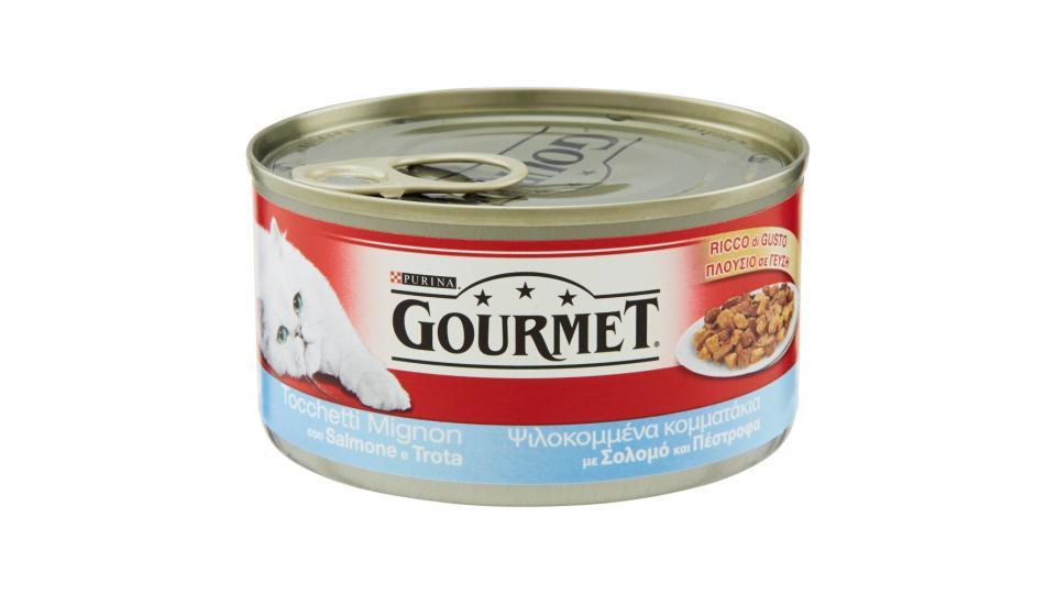 PURINA GOURMET Gatto Sigillo Oro Tocchetti Mignon con Salmone e Trota lattina