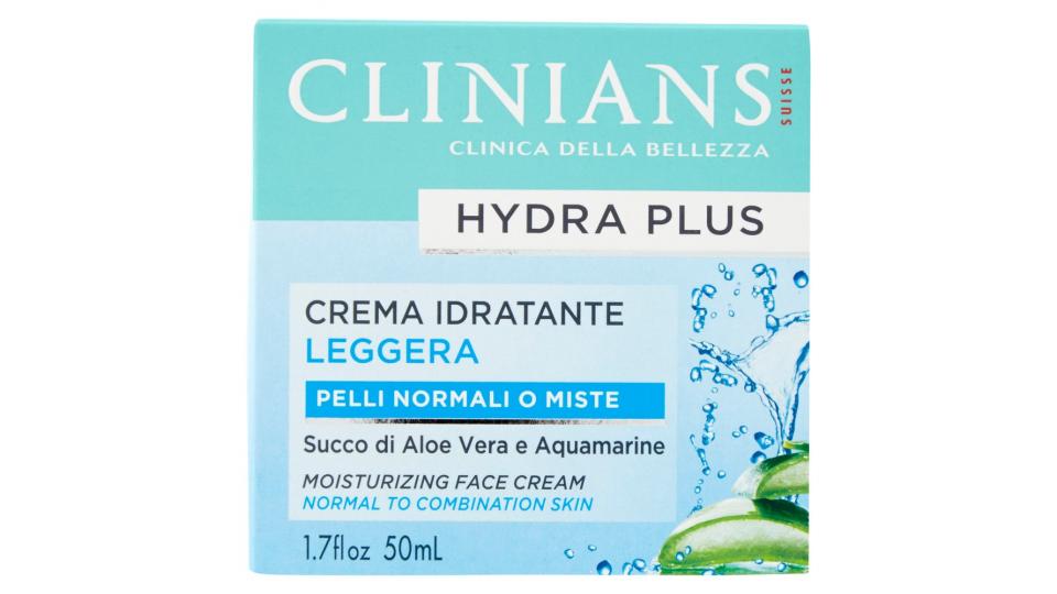 Clinians Hydra Plus Crema Idratante Leggera Pelli Normali o Miste