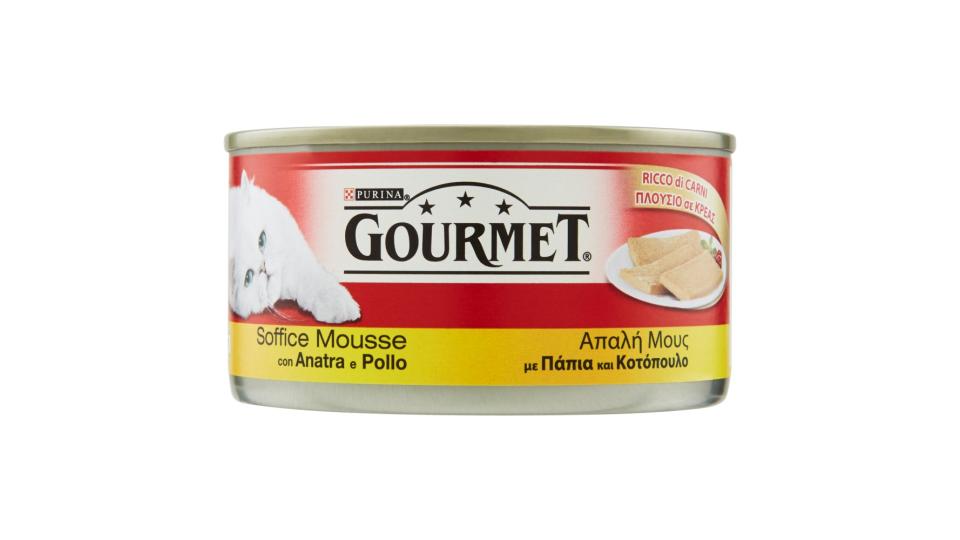 PURINA GOURMET Gatto Sigillo Oro Soffice Mousse con Anatra e Pollo lattina