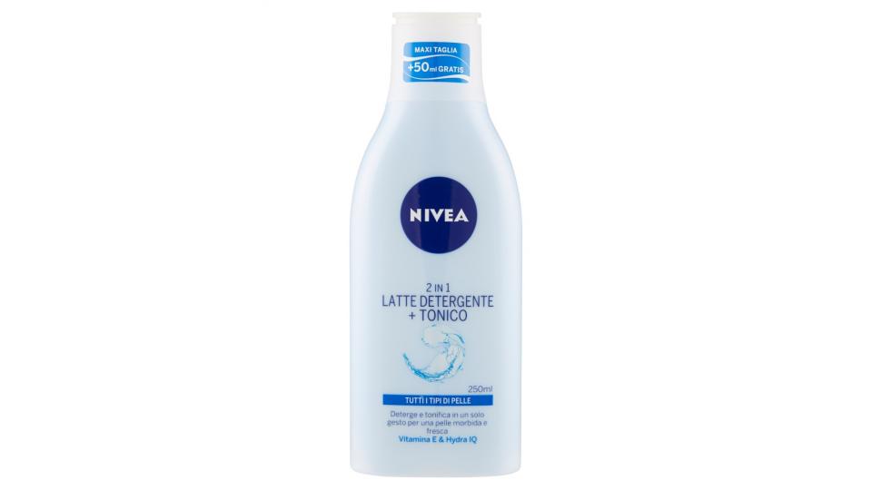 Nivea 2in1 latte detergente + tonico tutti i tipi di pelle