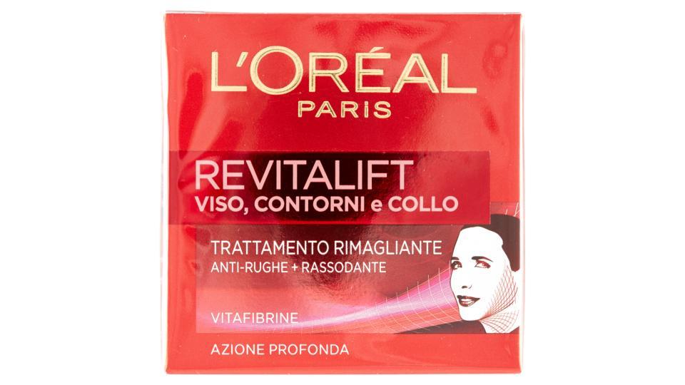 L'Oréal Paris Revitalift Viso, Contorni e Collo Trattamento Rimagliante Anti-Rughe+Rassodante