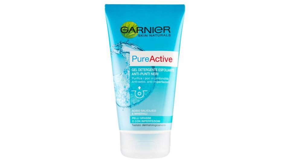 Garnier Skin Naturals PureActive Gel detergente esfoliante anti-punti neri