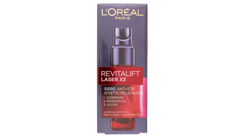 L'Oréal Paris Revitalift Laser X3 Siero Anti-Età Effetto Pelle Nuova