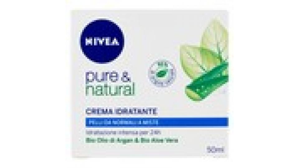 Nivea Pure & natural Crema idratante pelli da normali a miste