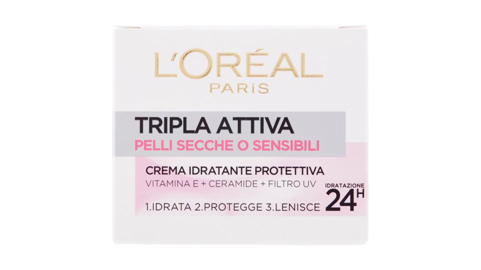L'Oréal Paris Tripla Attiva Pelli Secche o Sensibili Crema idratante protettiva