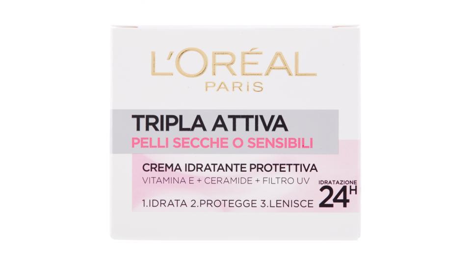 L'Oréal Paris Tripla Attiva Pelli Secche o Sensibili Crema idratante protettiva
