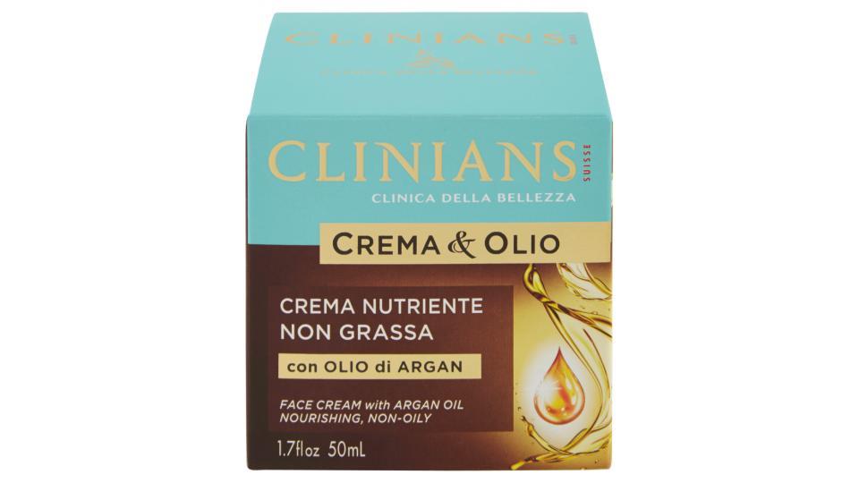 Clinians Crema&Olio Crema Nutriente Non Grassa con Olio di Argan