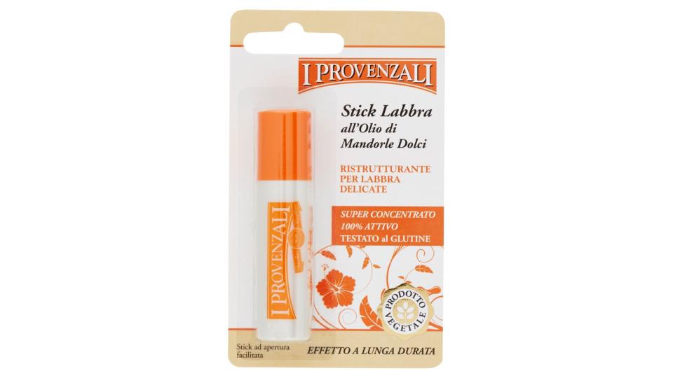 I Provenzali Stick Labbra all'Olio di Mandorle Dolci Ristrutturante per Labbra Delicate