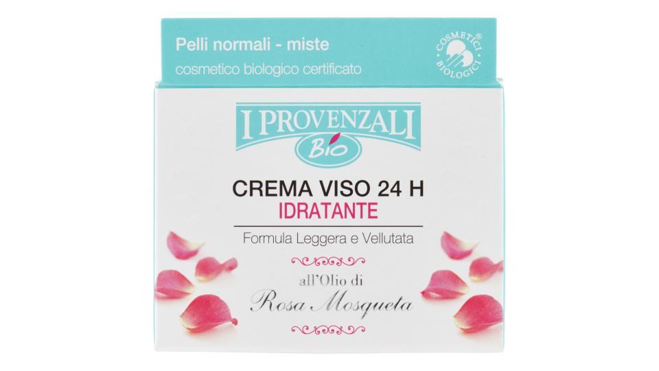 I Provenzali Bio Crema Viso 24h Idratante all'Olio di Rosa Mosqueta Pelli normali-miste