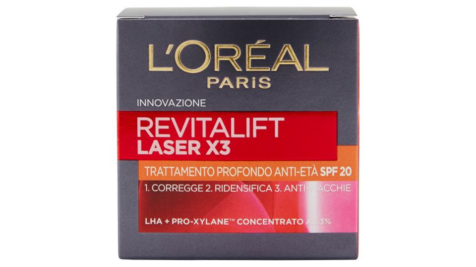 L'Oréal Paris Revitalift Laser X3 - Crema viso anti-età SPF 20