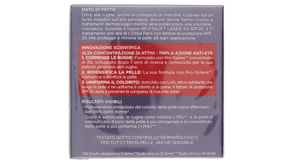 L'Oréal Paris Revitalift Laser X3 - Crema viso anti-età SPF 20
