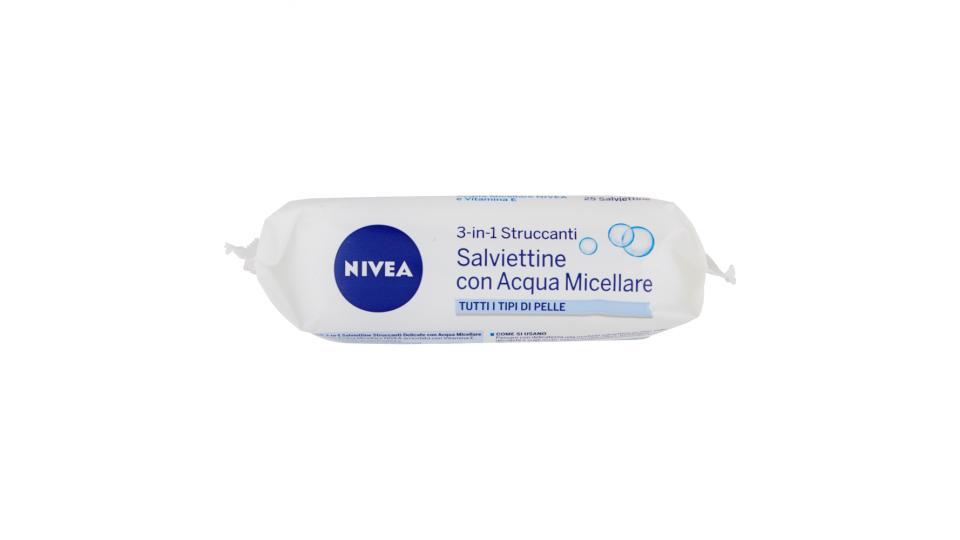 Nivea Salviettine con Acqua Micellare 3-in-1 Struccanti Tutti i Tipi di Pelle