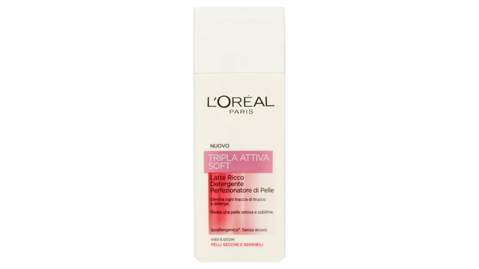 L'Oréal Paris Tripla attiva soft Latte ricco detergente perfezionatore di pelle