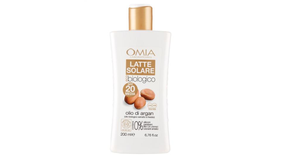 Omia Laboratoires eco biologico Latte Solare olio di argan SPF 20 Media