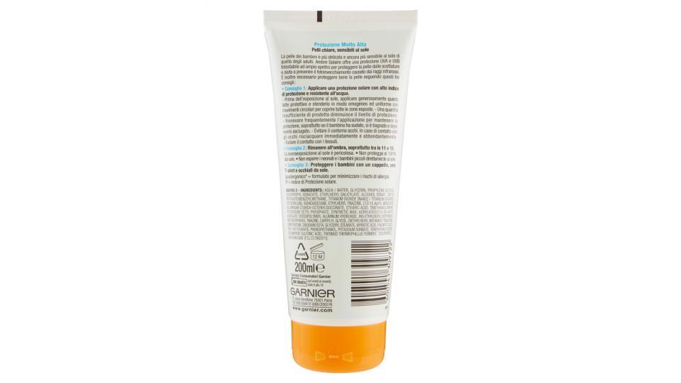 Garnier Ambre Solaire Advanced Sensitive bambini - Latte protettivo IP 50+