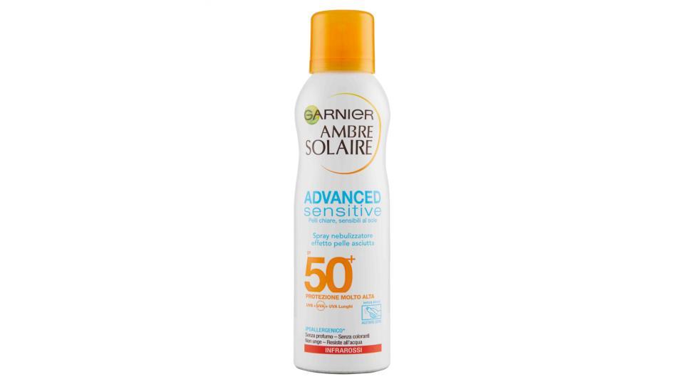 Garnier Ambre Solaire Advanced Sensitive - Spray protettivo effetto pelle asciutta IP 50+