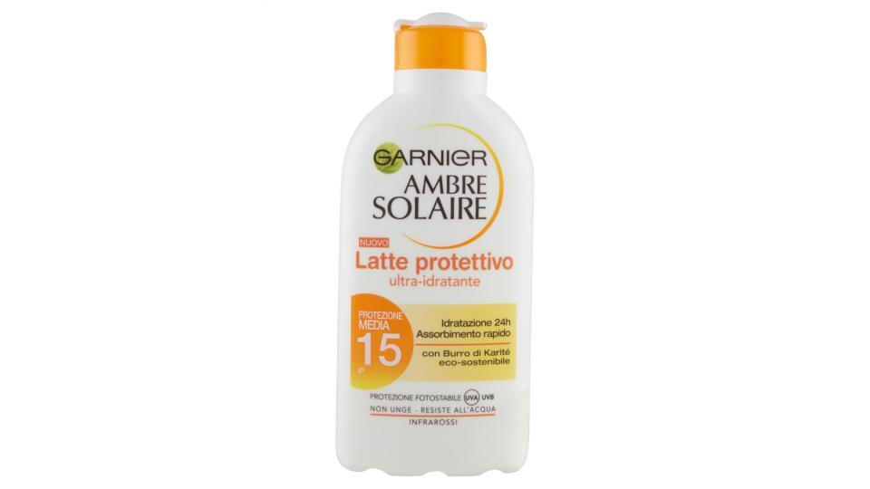 Garnier Ambre Solaire - Latte protettivo ultra-idratante IP 15