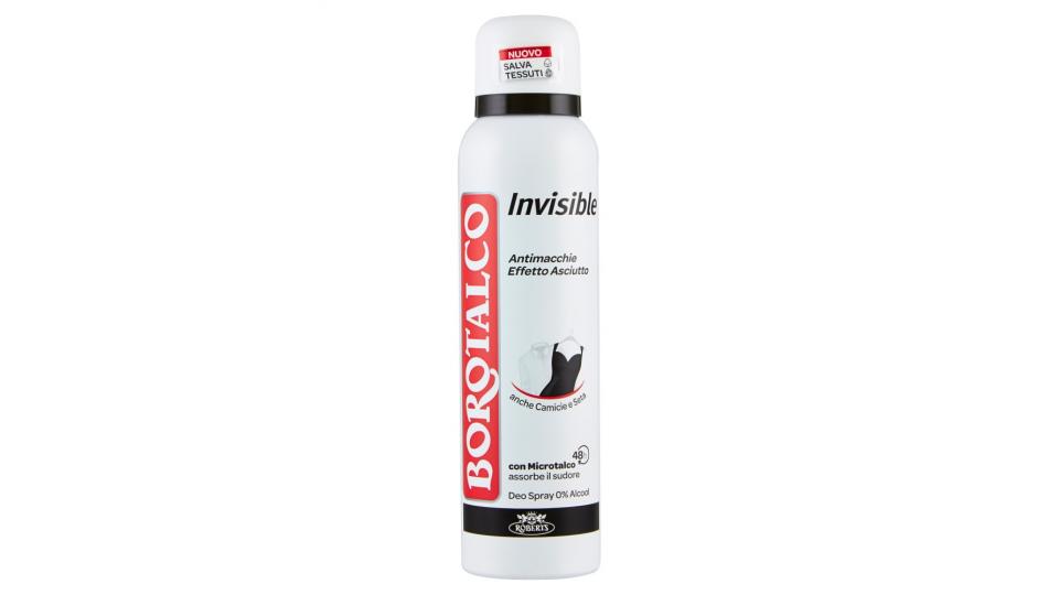Borotalco Invisible Deo Spray 0% Alcool