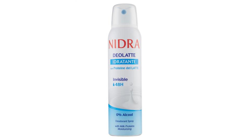 Nidra Deolatte Idratante con Proteine del Latte Deodorant Spray