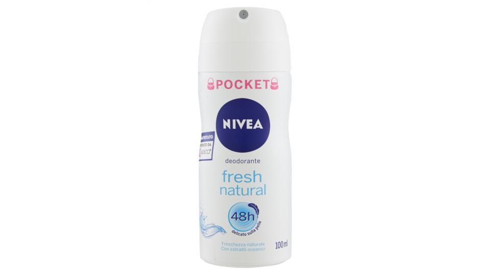 Nivea Pocket fresh natural deodorante spray