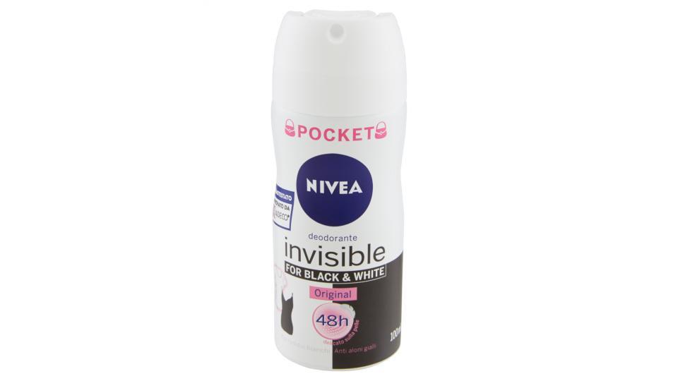 Nivea Pocket invisible for Black & White Original deodorante spray