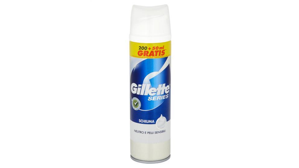 Gillette Series Schiuma neutro e pelli sensibili