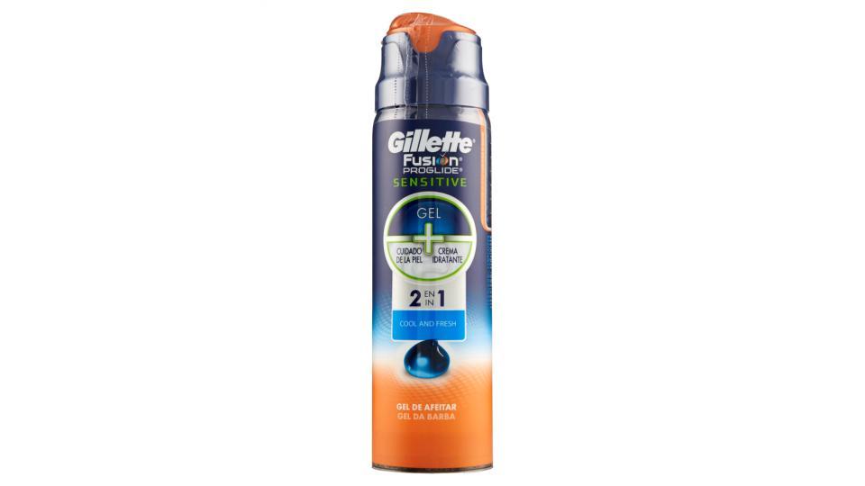 Gillette Fusion Proglide Sensitive Gel 2in1 Cool & Fresh