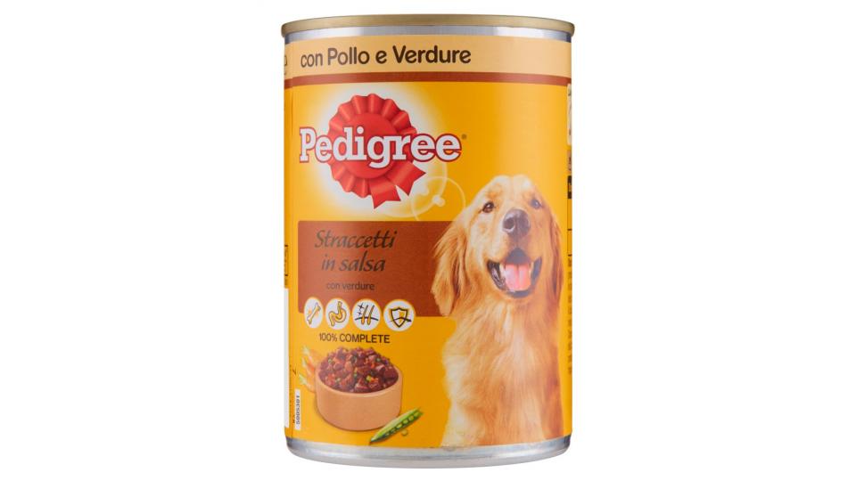 Pedigree Straccetti in salsa con verdure con Pollo e Verdure lattina