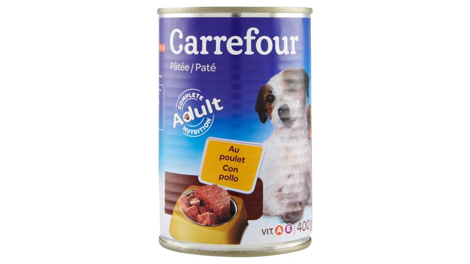 Carrefour Adult Paté Con pollo per cani