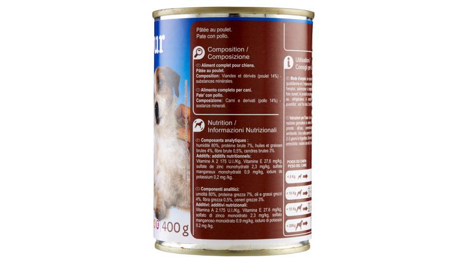 Carrefour Adult Paté Con pollo per cani