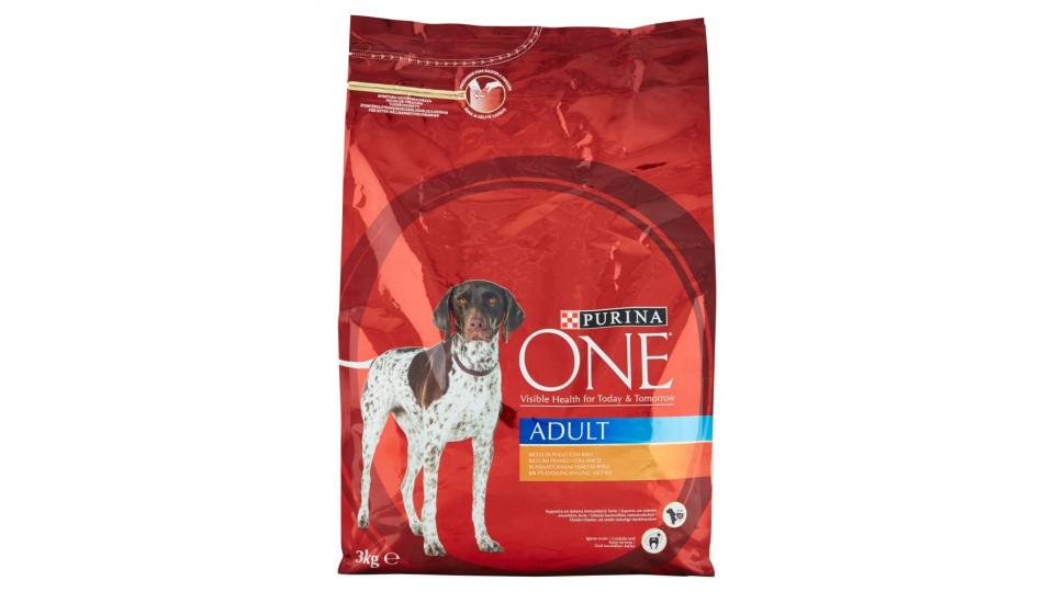 PURINA ONE Cane Crocchette Adult Ricco in Pollo con Riso sacco