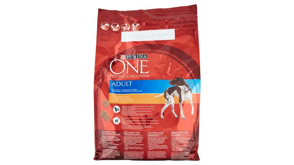 PURINA ONE Cane Crocchette Adult Ricco in Pollo con Riso sacco