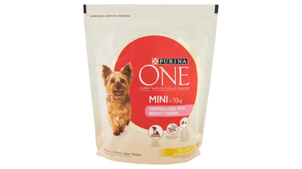 PURINA ONE MINI<10kg Cane Crocchette Controllo del peso Ricco in Tacchino con Riso Sacco