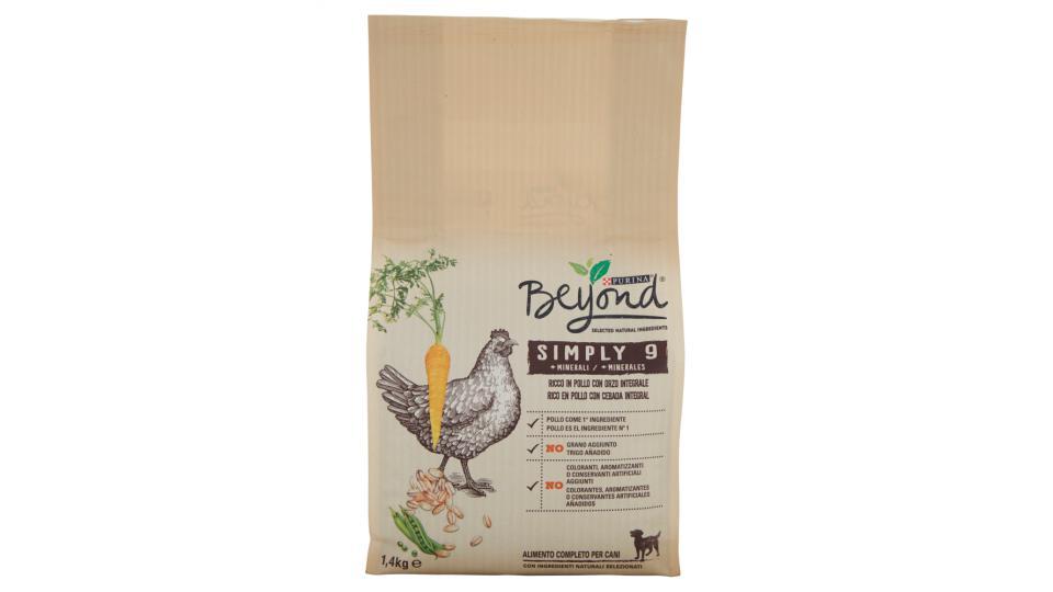 PURINA BEYOND Cane Crocchette SIMPLY 9 ricco in Pollo con Orzo integrale Sacco