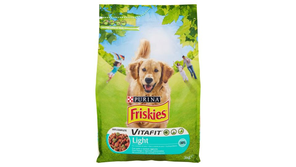 PURINA FRISKIES Vitafit Cane Crocchette Light con pollo e verdure aggiunte