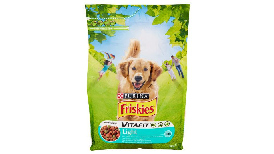 PURINA FRISKIES Vitafit Cane Crocchette Light con pollo e verdure aggiunte